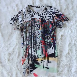 Graffiti print dress